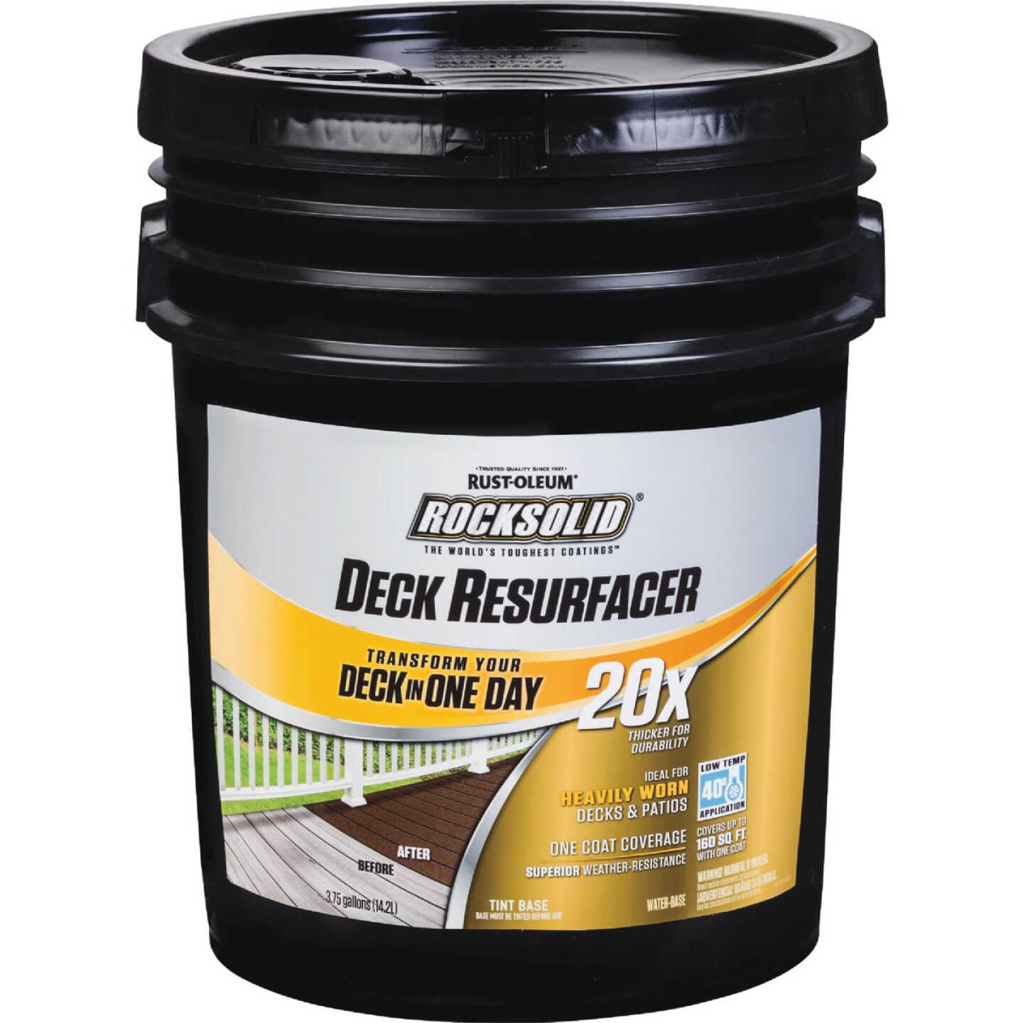 Rust-Oleum RockSolid Tint Base Deck Resurfacer, 4 Gal. Image 1