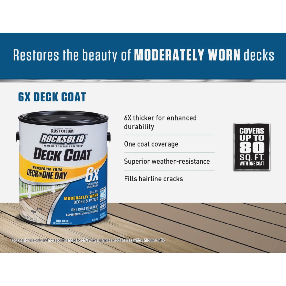 Rust-Oleum RockSolid Tint Base Deck Coat, 1 Gal.  Image 2