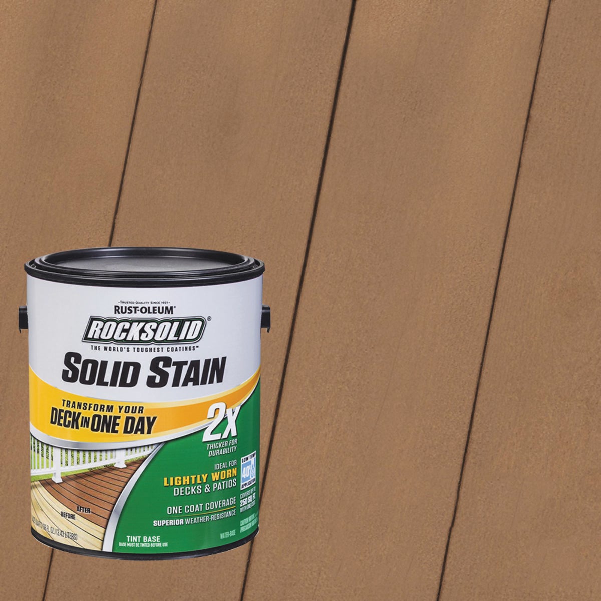 Rust-Oleum RockSolid Tint Base Solid Deck Stain, 1 Gal. Image 1