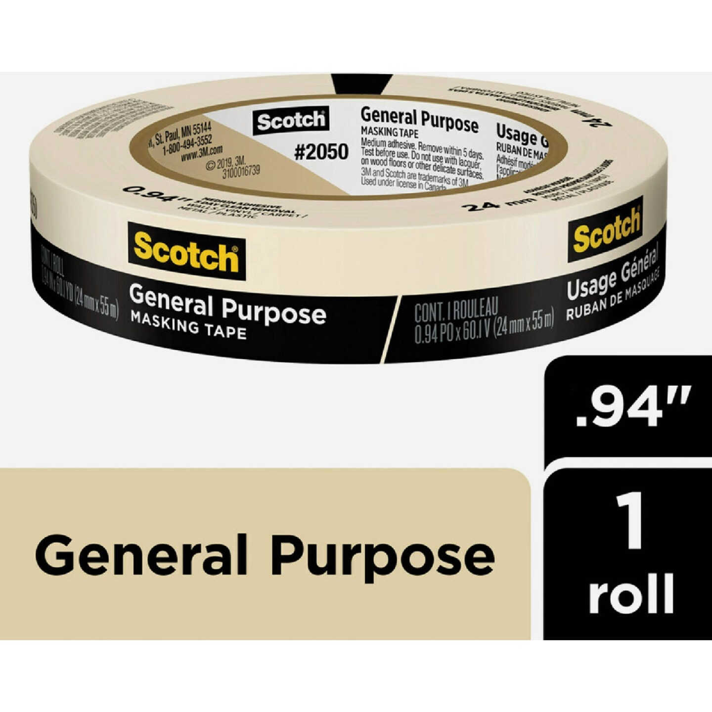 Scotch 0.94 x 60.1 Yd. General Purpose Painting Masking Tape Image 2