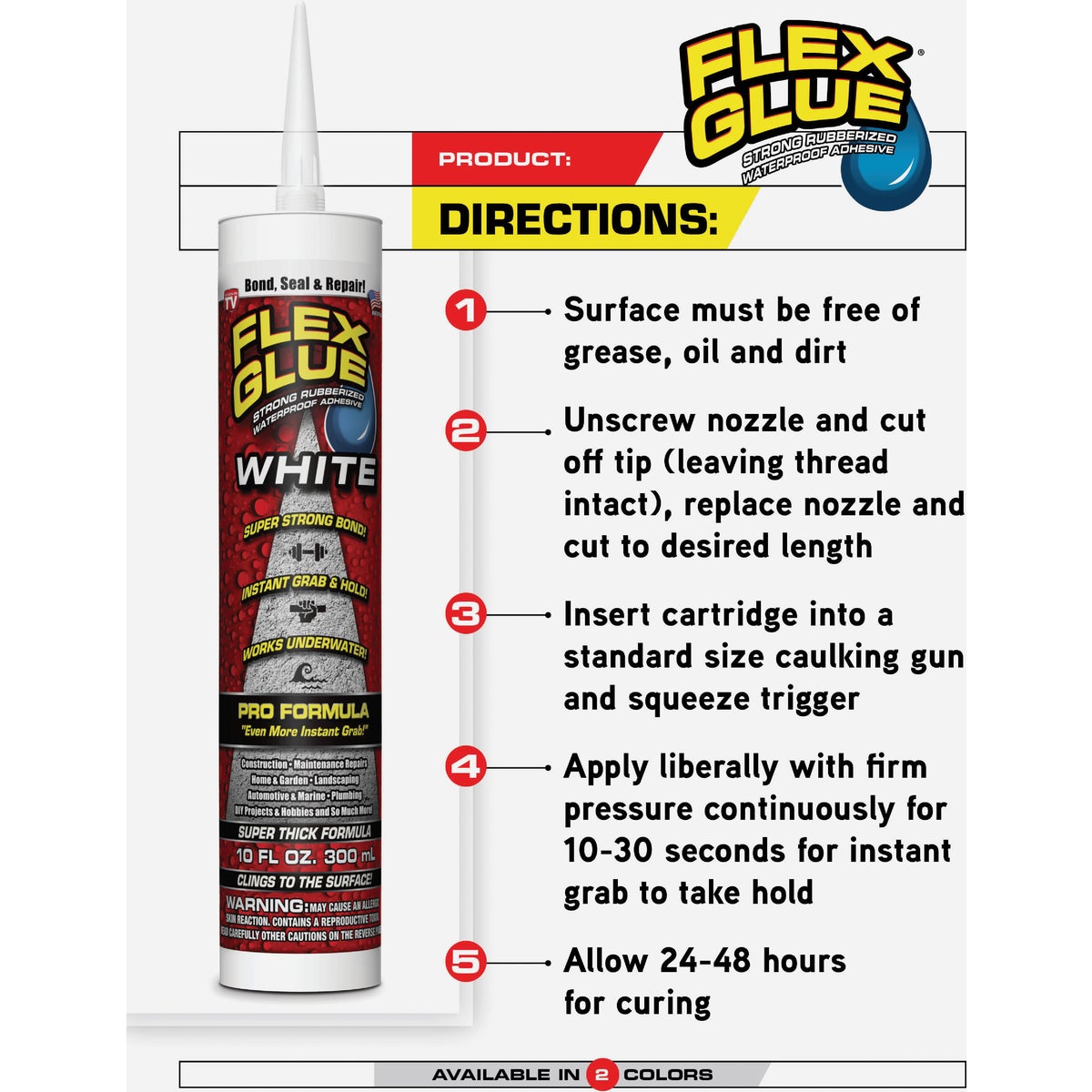 Flex Glue 10 Oz. White Multi-Purpose Adhesive Image 7