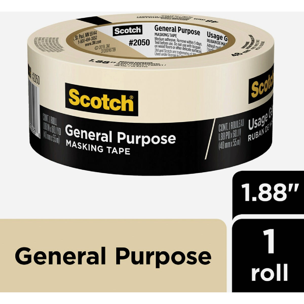 Scotch 1.88 x 60.1 Yd. General Purpose Painting Masking Tape Image 2