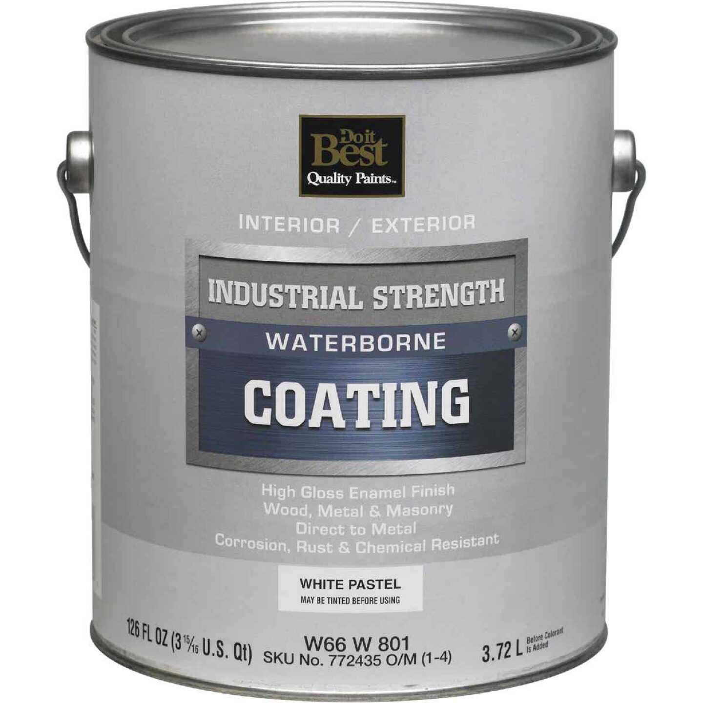 Do it Best Pastel Base Waterborne Industrial Enamel, White, 1 Gal. Image 1