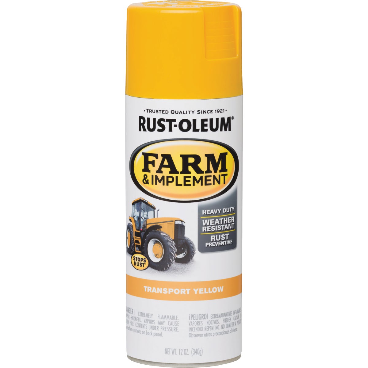 Rust-Oleum 12 Oz. Transport Yellow Farm & Implement Spray Paint Image 3