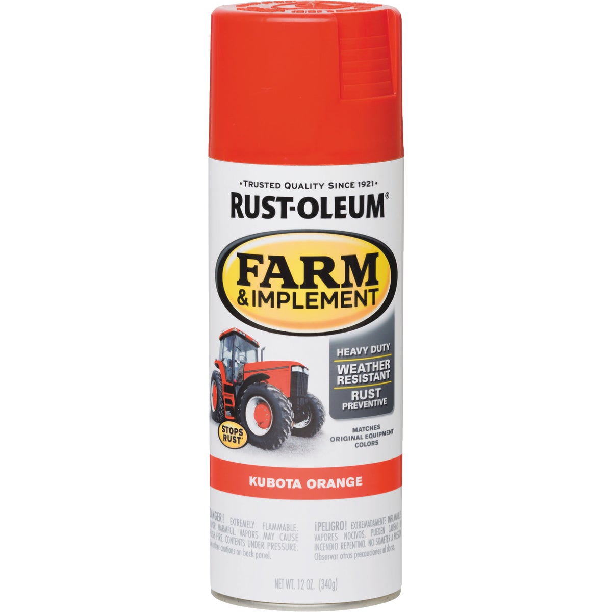 Rust-Oleum 12 Oz. Kubota Orange Farm & Implement Spray Paint Image 3