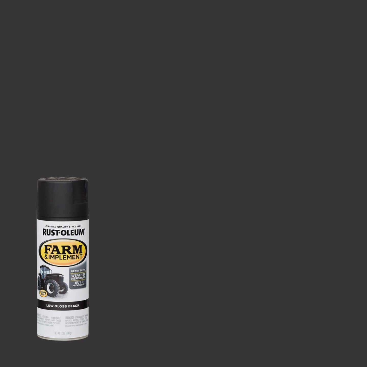 Rust-Oleum 12 Oz. Low Gloss Black Farm & Implement Spray Paint Image 1
