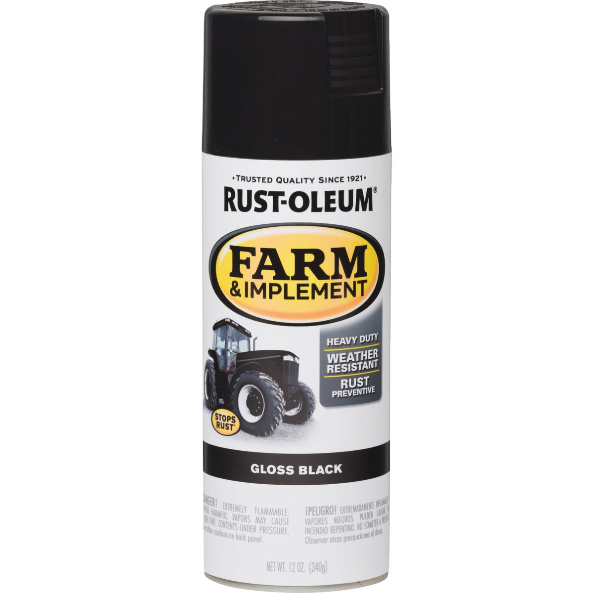 Rust-Oleum 12 Oz. Gloss Black Farm & Implement Spray Paint Image 3