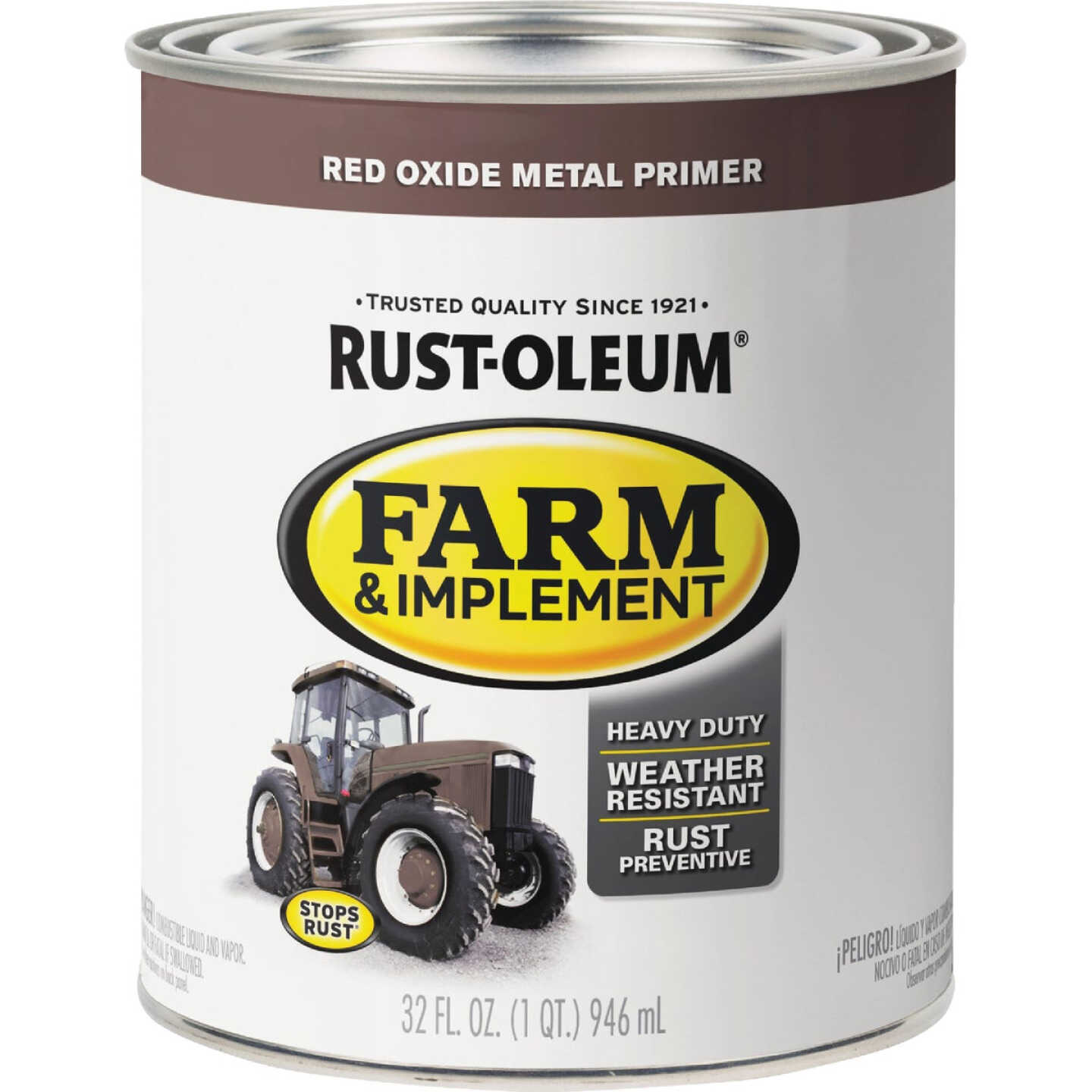 Rust-Oleum 1 Quart Red Oxide Metal Primer Gloss Farm & Implement Enamel Image 2