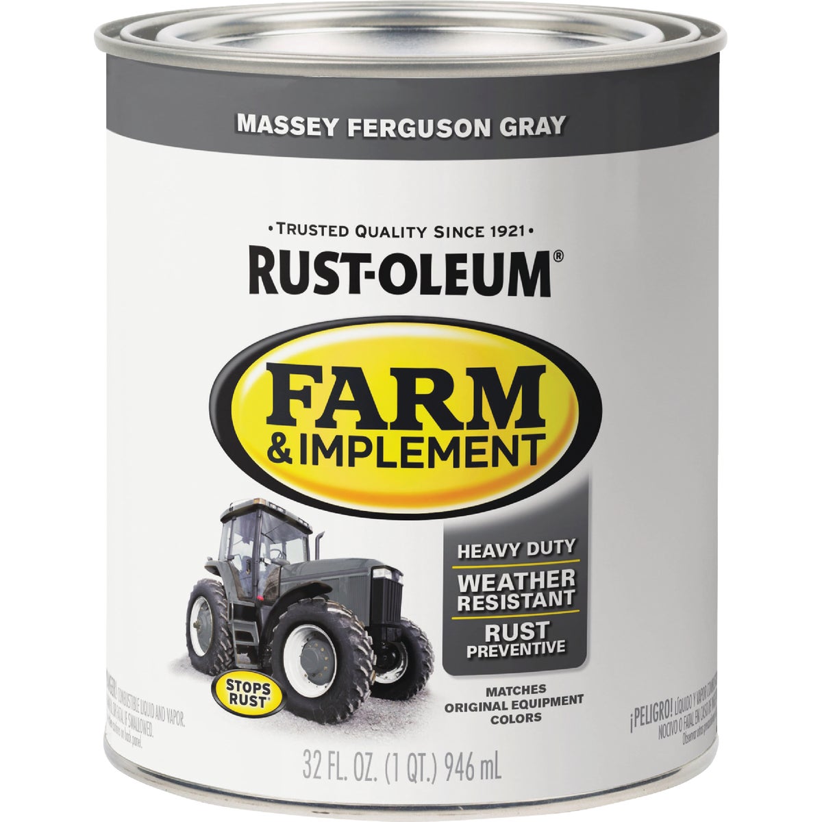 Rust-Oleum 1 Quart Massey Ferguson Gray Gloss Farm & Implement Enamel Image 2
