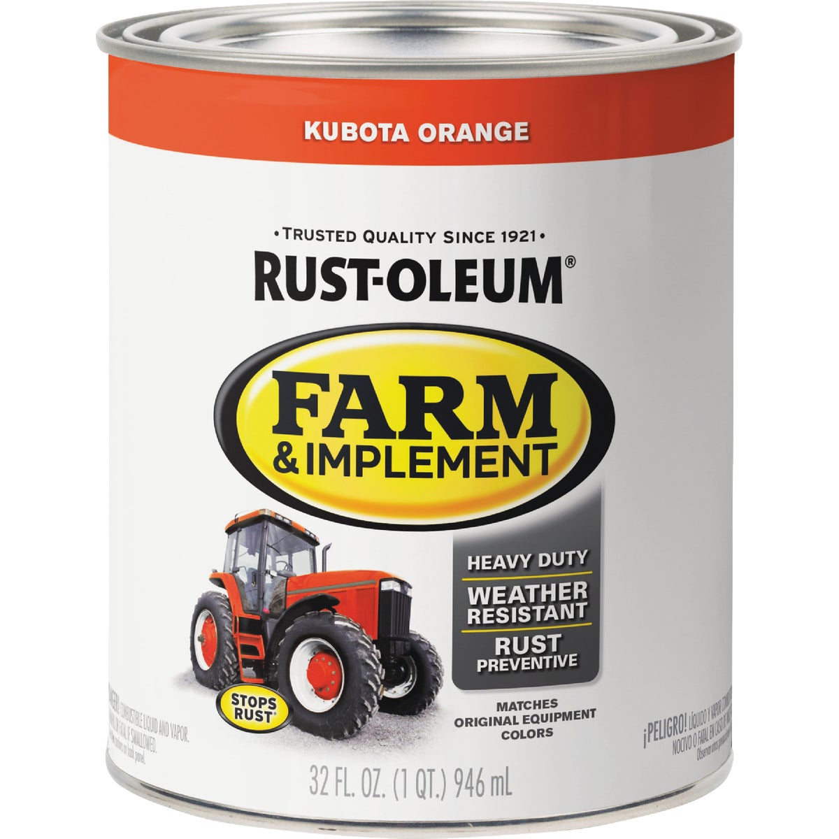 Rust-Oleum 1 Quart Kubota Orange Gloss Farm & Implement Enamel Image 2