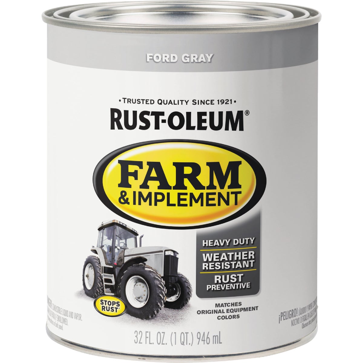 Rust-Oleum 1 Quart Ford Gray Gloss Farm & Implement Enamel Image 2