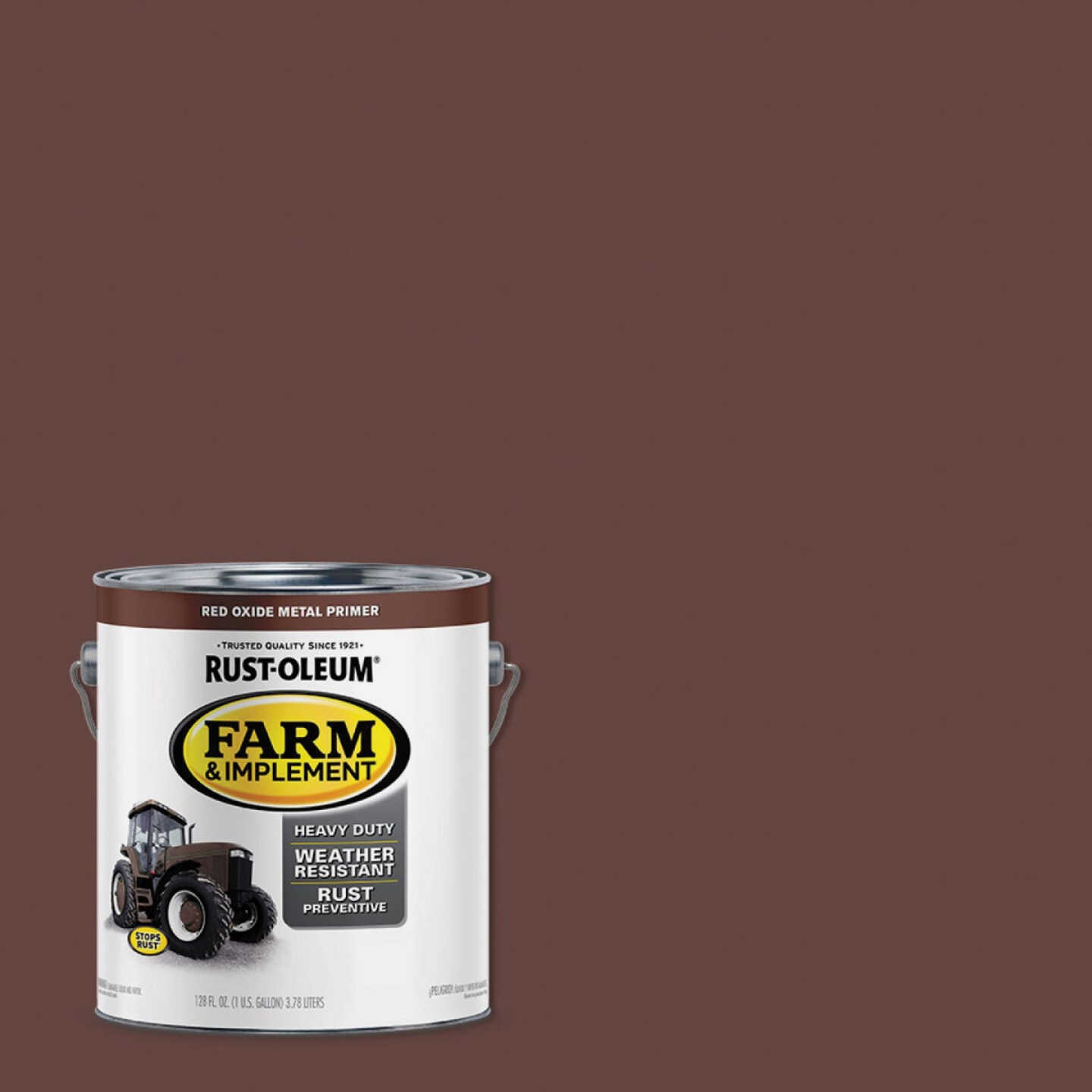 Rust-Oleum 1 Gallon Red Oxide Metal Primer Gloss Farm & Implement Enamel Image 1