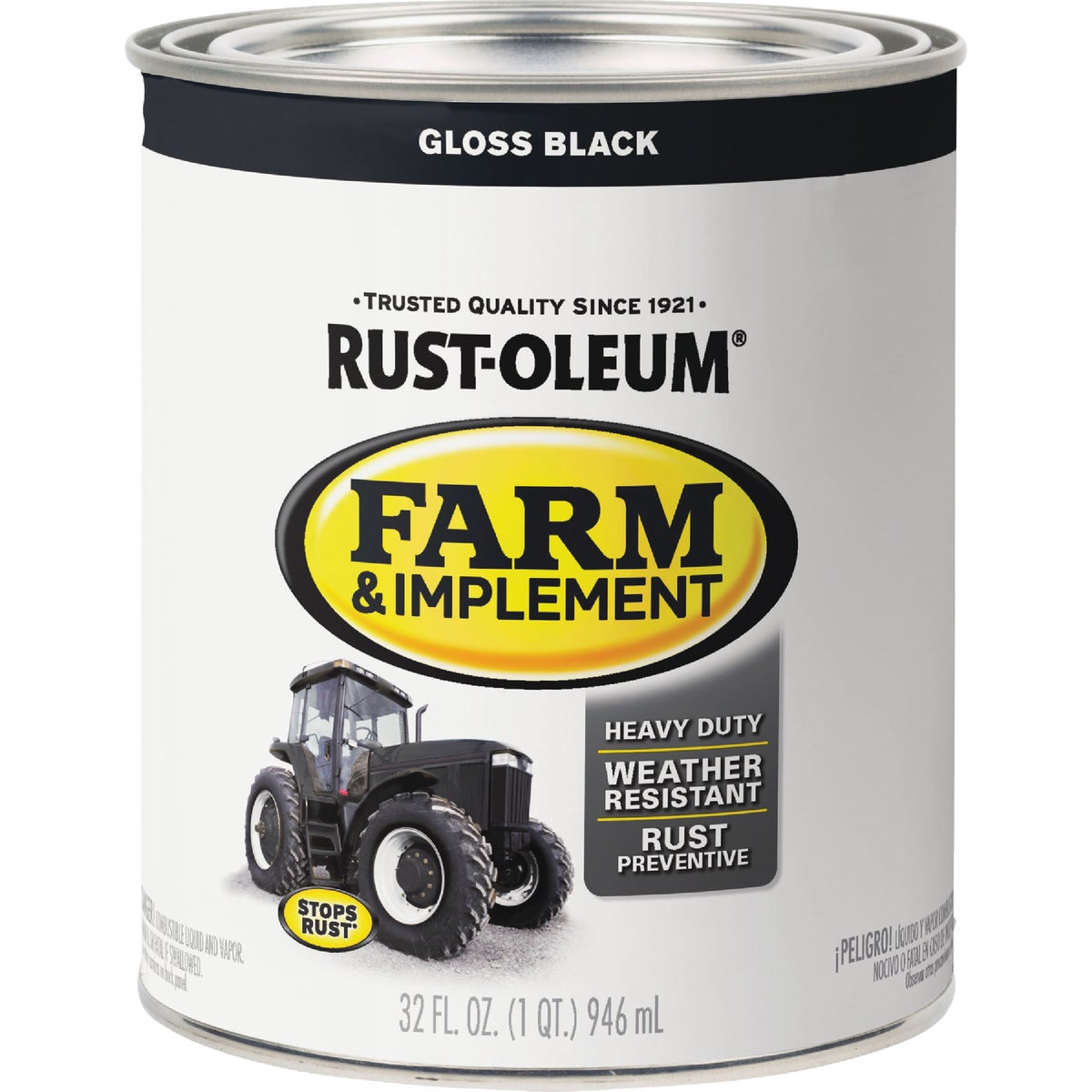 Rust-Oleum 1 Quart Black Gloss Farm & Implement Enamel Image 2