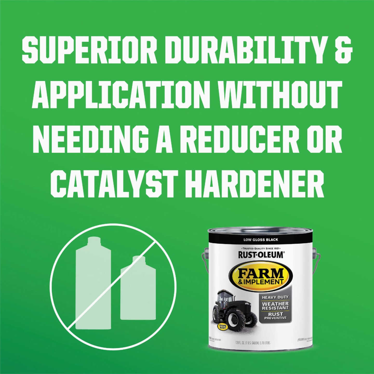 Rust-Oleum 1 Gallon Black Low Gloss Farm & Implement Enamel Image 5