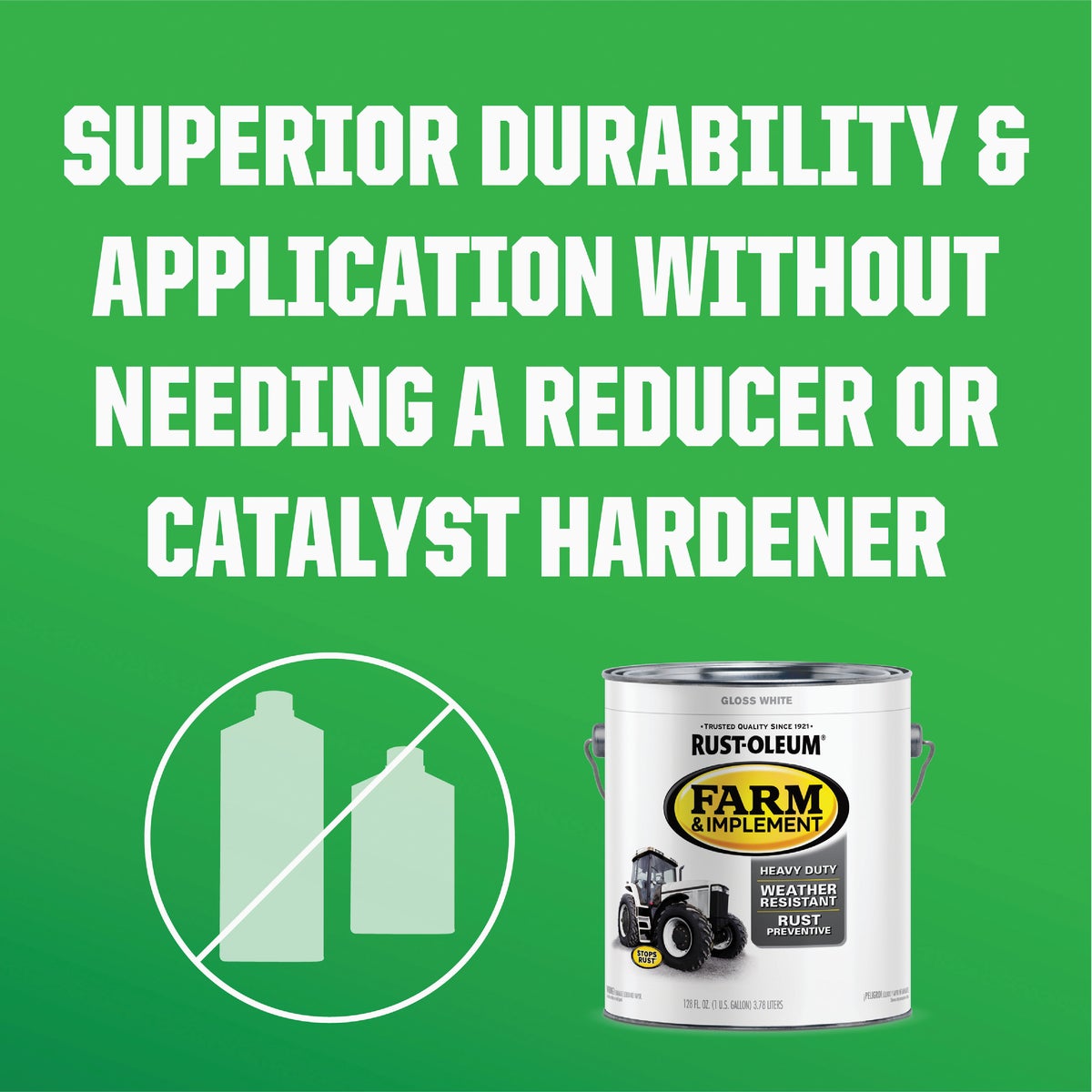 Rust-Oleum 1 Gallon White Gloss Farm & Implement Enamel Image 5