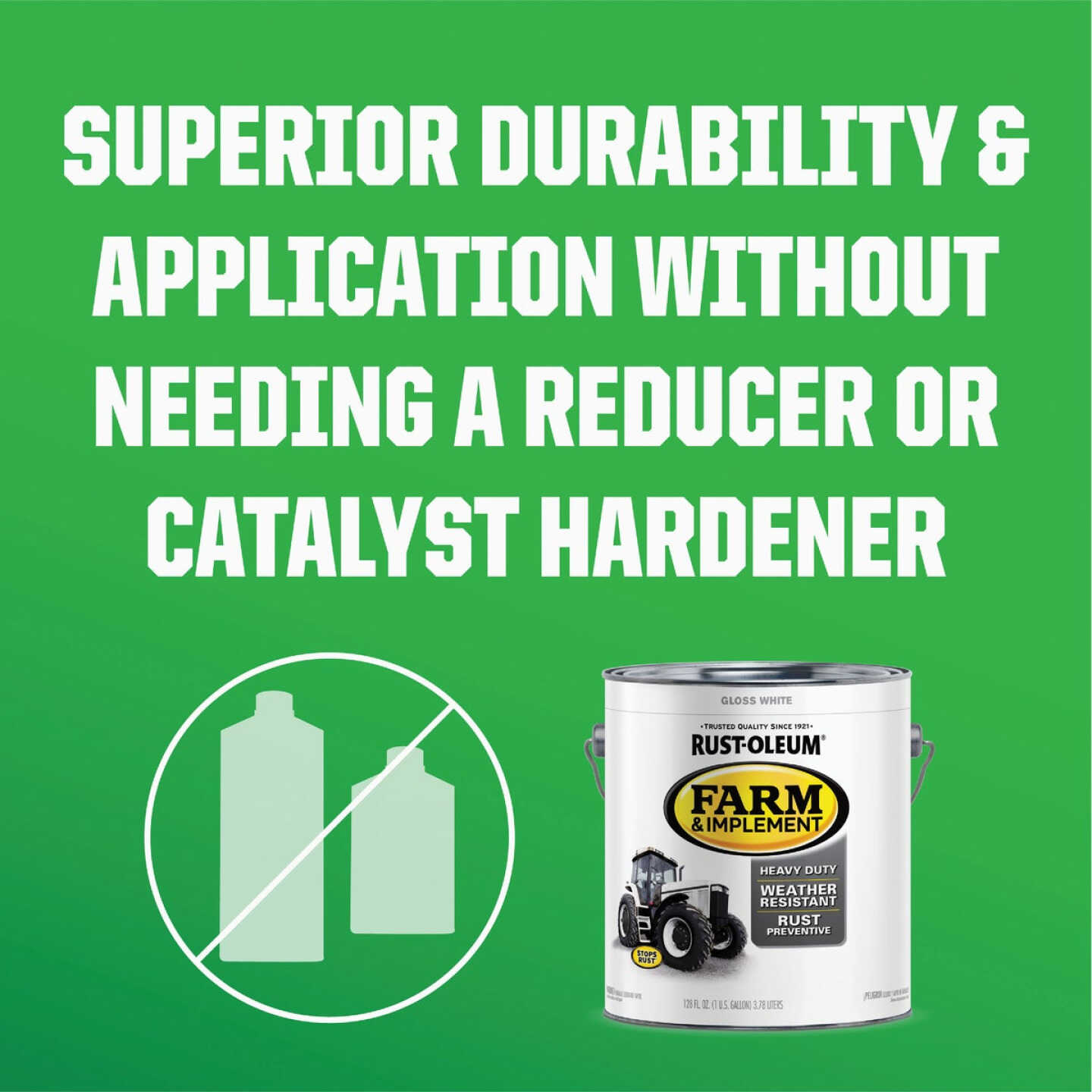 Rust-Oleum 1 Gallon White Gloss Farm & Implement Enamel Image 5
