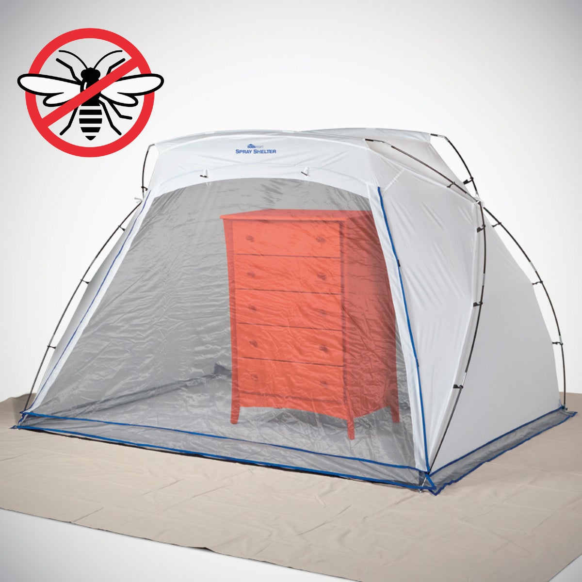Wagner 9 Ft. W x 5.5 Ft. H x 6 Ft. D Large Portable Spray Shelter Image 6