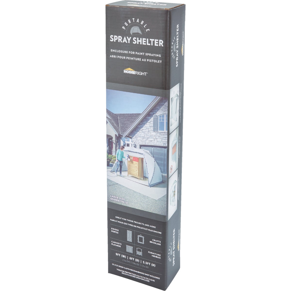 Wagner 9 Ft. W x 5.5 Ft. H x 6 Ft. D Large Portable Spray Shelter Image 8