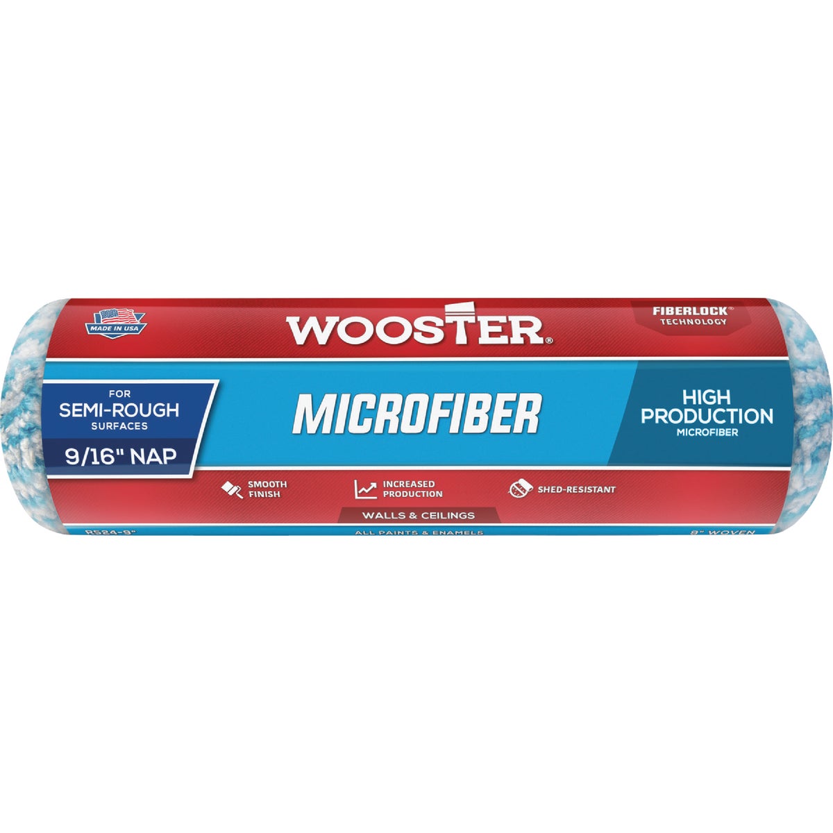 Wooster 9 In. x 9/16 In. Microfiber Roller Cover Image 1