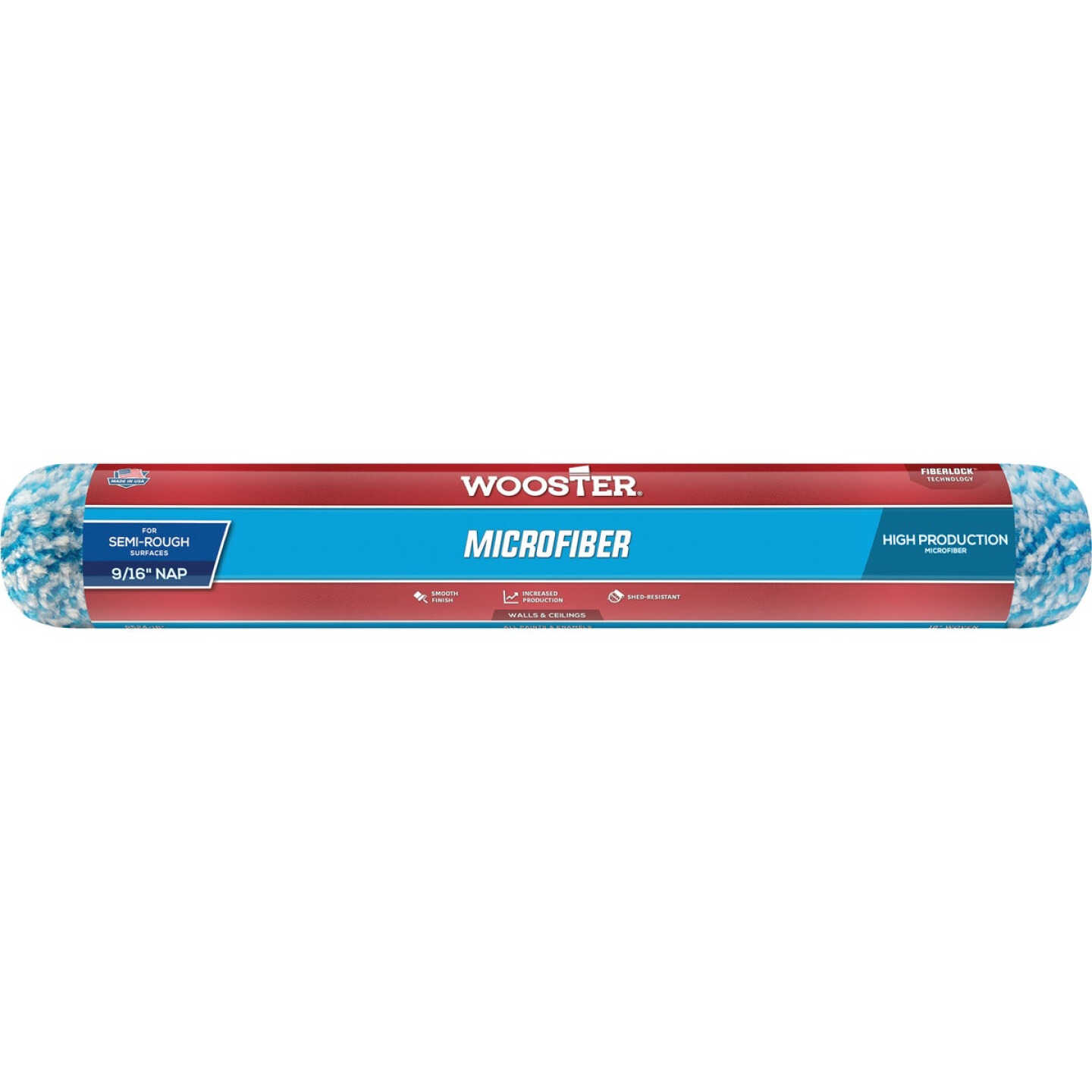 Wooster 18 In. x 9/16 In. Microfiber Roller Cover Image 1