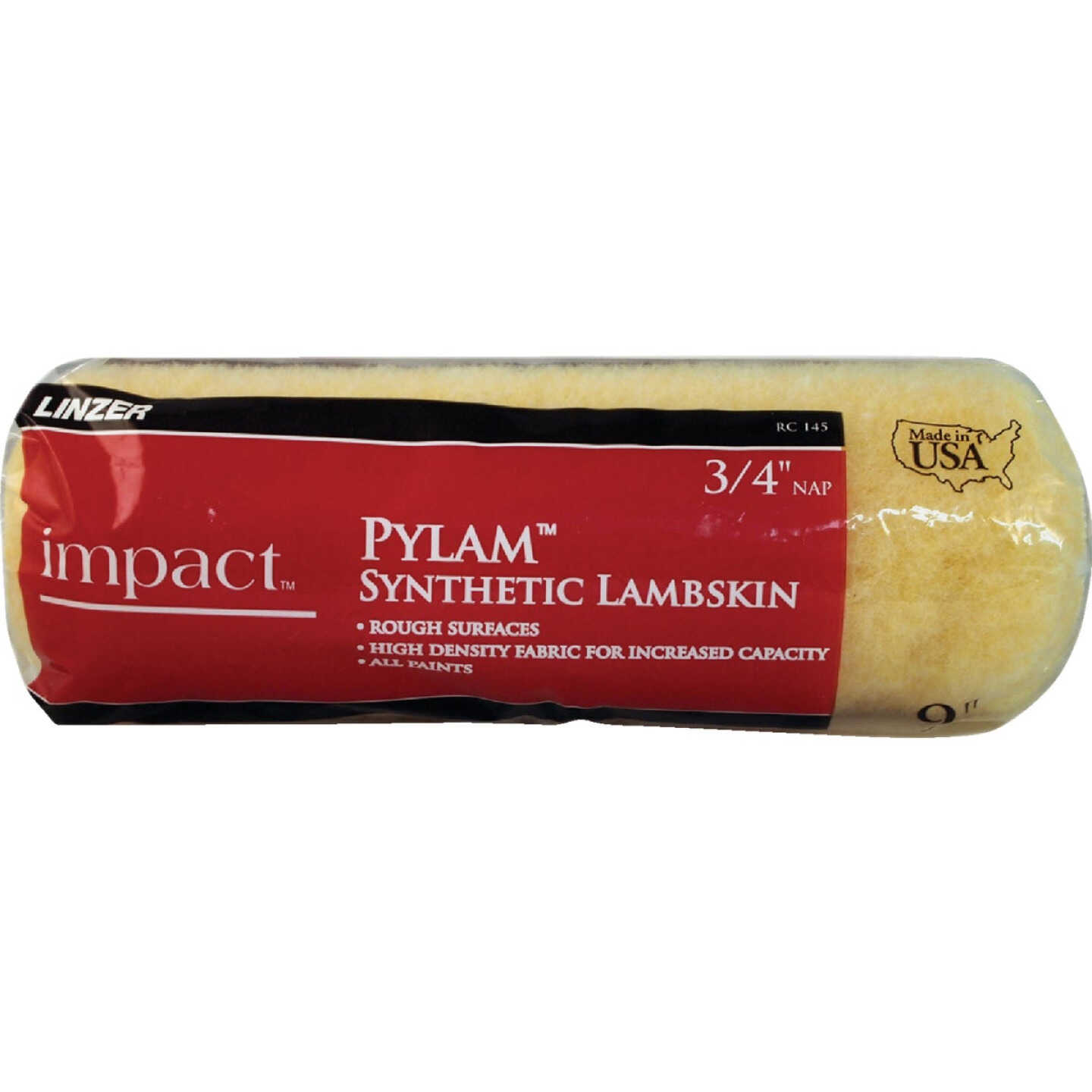 Linzer Impact 9 In. x 3/4 In. Pylam Synthetic Lambskin Roller Cover Image 1
