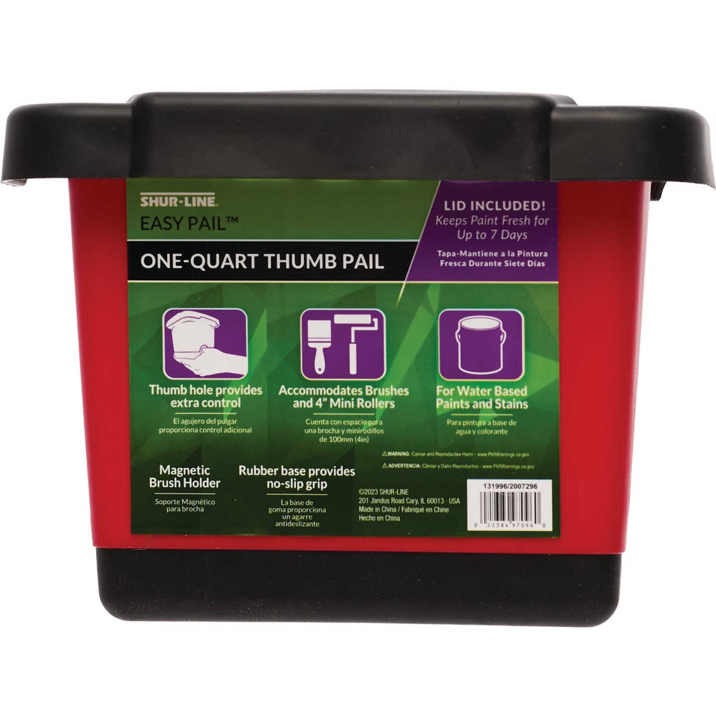 Shur-Line 1 Qt. Easy Paint Thumb Pail with Lid Image 2