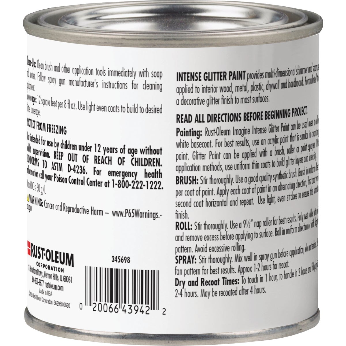 Rust-Oleum Imagine Craft & Hobby 8 Oz. Intense Gold Glitter Paint Image 4