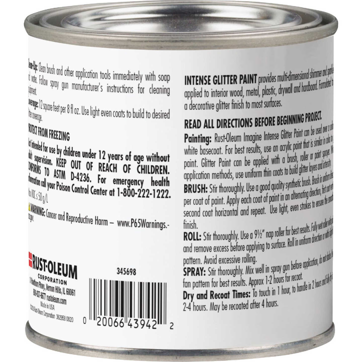 Rust-Oleum Imagine Craft & Hobby 8 Oz. Intense Gold Glitter Paint Image 4