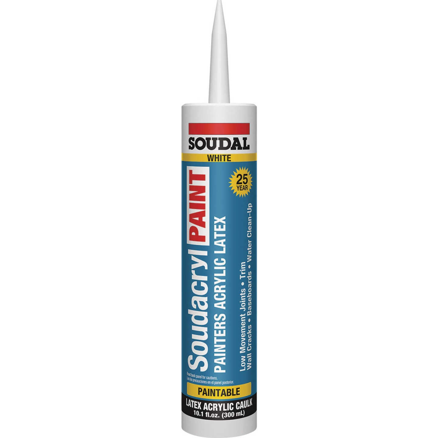 Soudacryl Paint 10.1 Oz. White Acrylic Latex Caulk Image 1