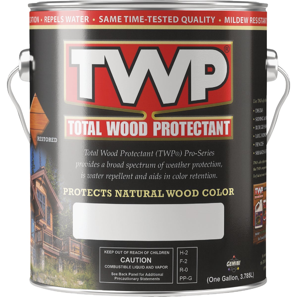 TWP 100 Pro Series Semi-Transparent Wood Protectant Deck Stain, Cedartone, 1 Gal.