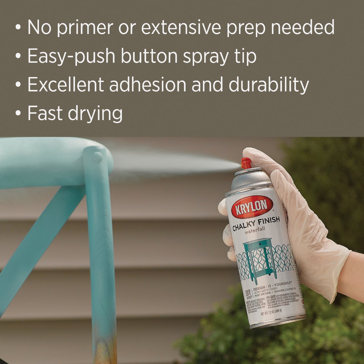 Krylon Chalky Finish 12 Oz. Ultra Matte Chalk Spray Paint, Mink Image 4