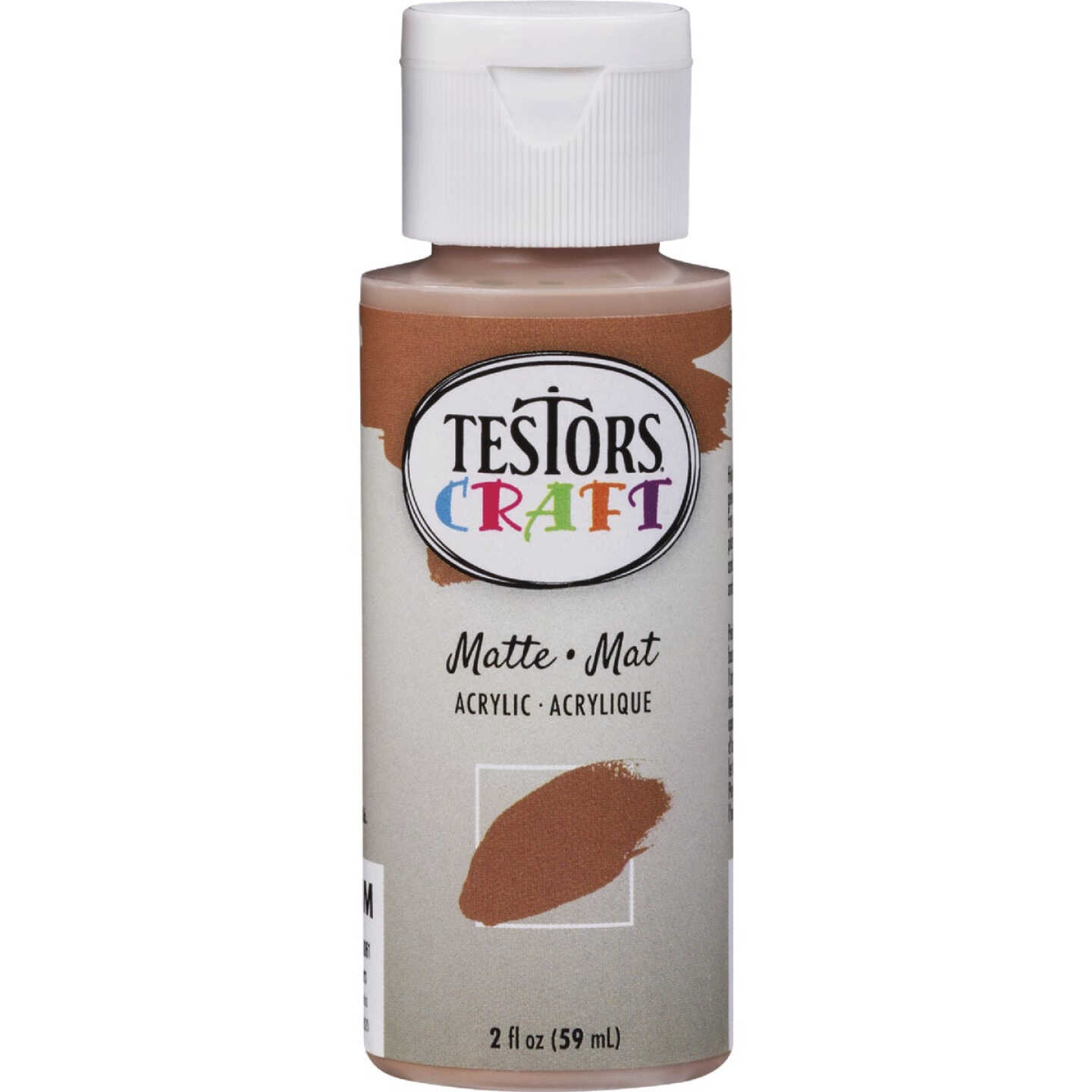 Testors Craft 2 Oz. Matte Coffee Acrylic Paint Image 2