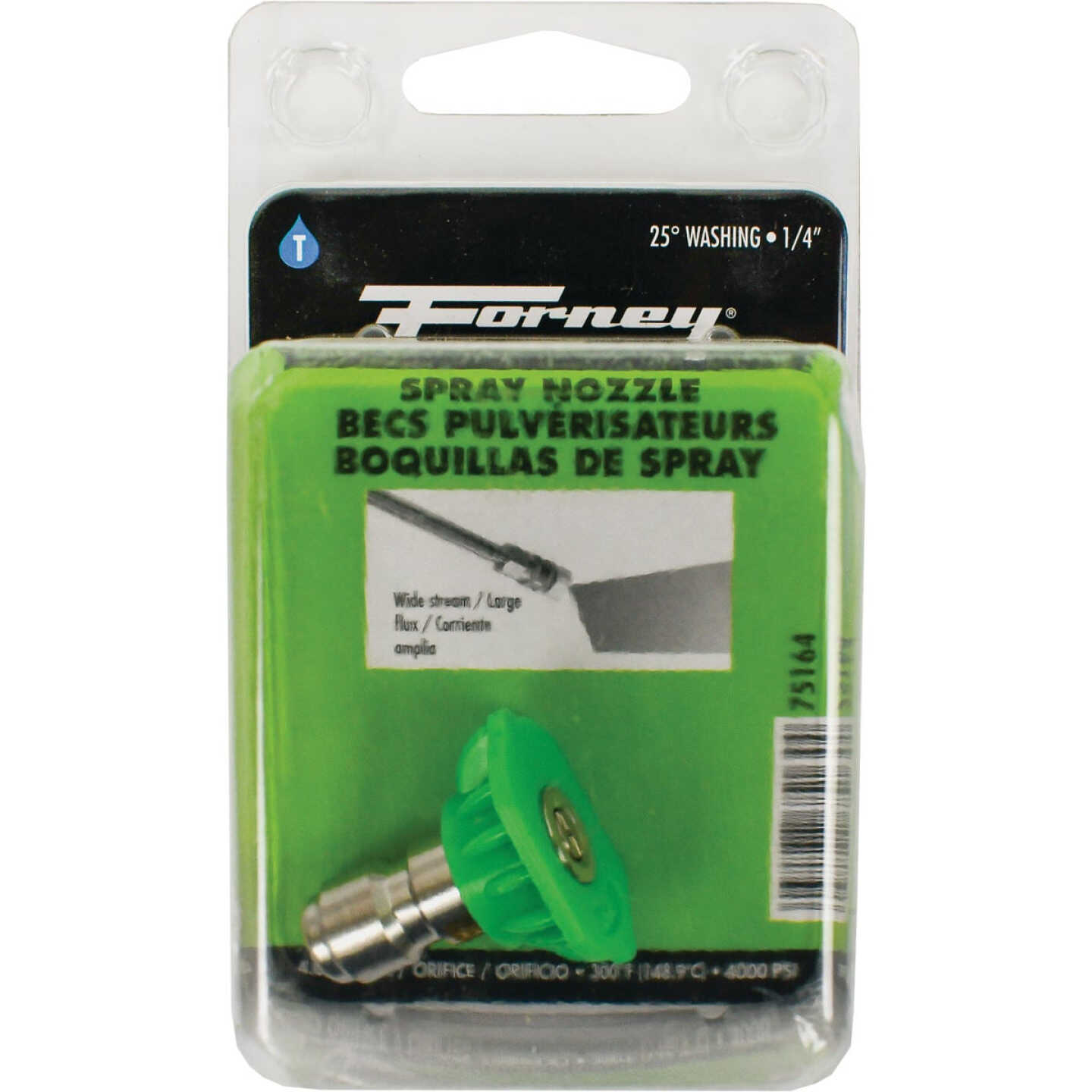 Forney 4.0mm 25 Degree Green Pressure Washer Spray Tip Image 2