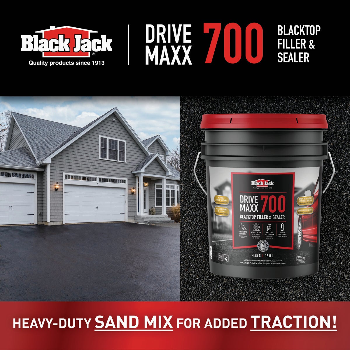 Black Jack Drive-Maxx 700 5 Gal. 7 Yr. Fast Dry Filler and Sealer Image 4