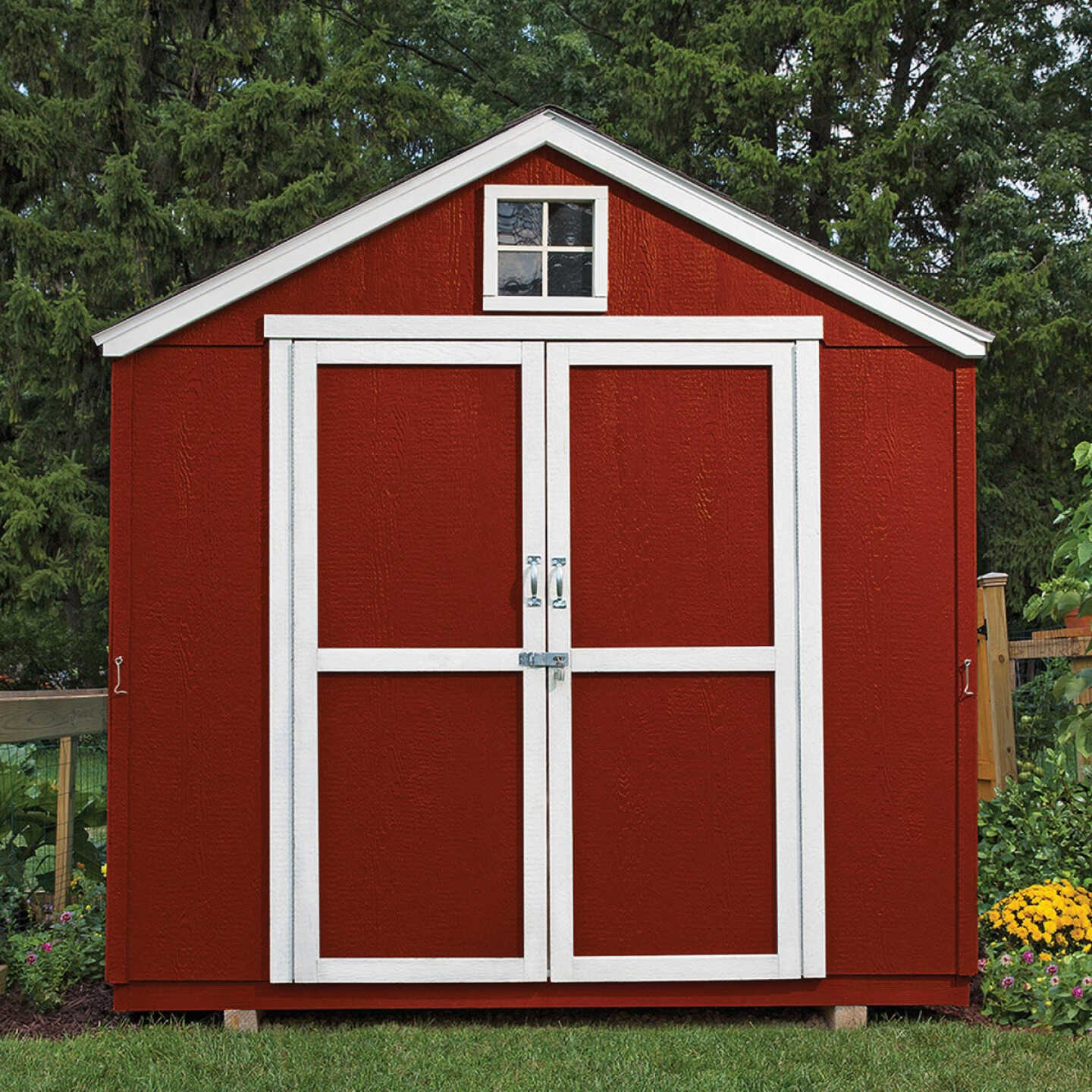 Valspar Latex Paint & Primer In One Flat Barn & Fence Paint, Red, 5 Gal. Image 5