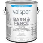 Valspar Latex Paint & Primer In One Flat Barn & Fence Paint, White, 1 Gal. Image 6