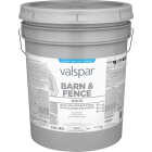 Valspar Latex Paint & Primer In One Flat Barn & Fence Paint, White, 5 Gal. Image 6