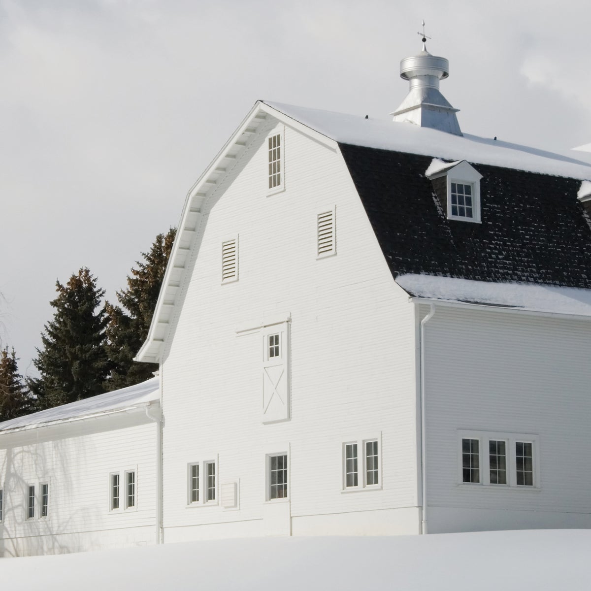 Valspar Latex Paint & Primer In One Flat Barn & Fence Paint, White, 5 Gal. Image 3