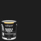 Valspar Alkyd Exterior Oil Paint & Primer In One Barn & Fence Paint, Black, 1 Gal. Image 1
