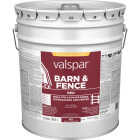 Valspar Oil Paint & Primer In One Low Sheen Barn & Fence Paint, Red, 5 Gal. Image 6