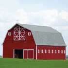 Valspar Oil Paint & Primer In One Low Sheen Barn & Fence Paint, Red, 1 Gal. Image 3