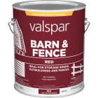 Valspar Oil Paint & Primer In One Low Sheen Barn & Fence Paint, Red, 1 Gal. Image 6