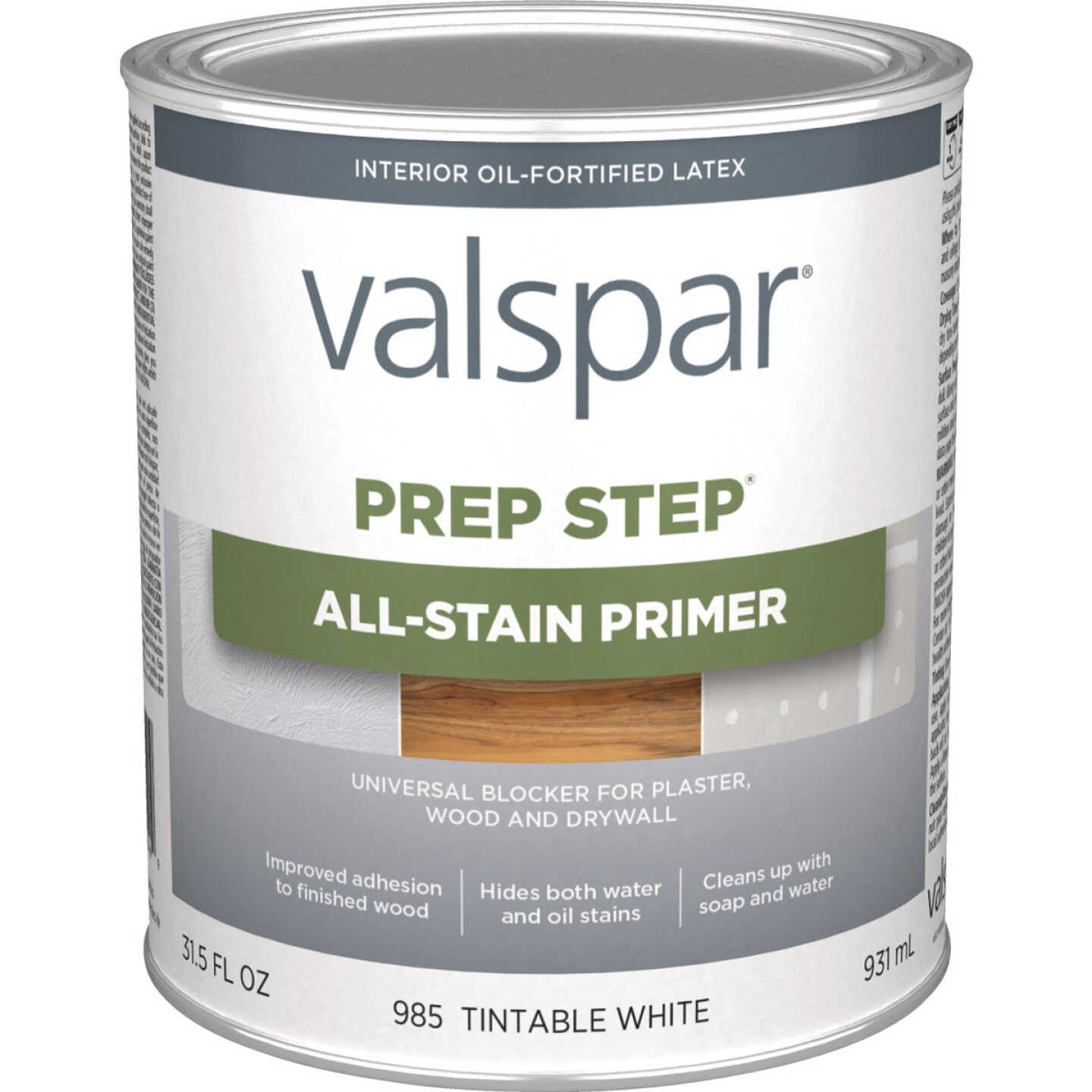 Valspar Prep Step 1 Qt. White All Stain Primer (Acrylic Alkyd) Image 1