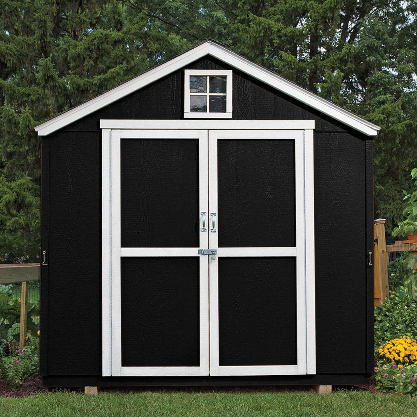 Valspar Alkyd Exterior Oil Paint & Primer In One Barn & Fence Paint, Black, 5 Gal. Image 5