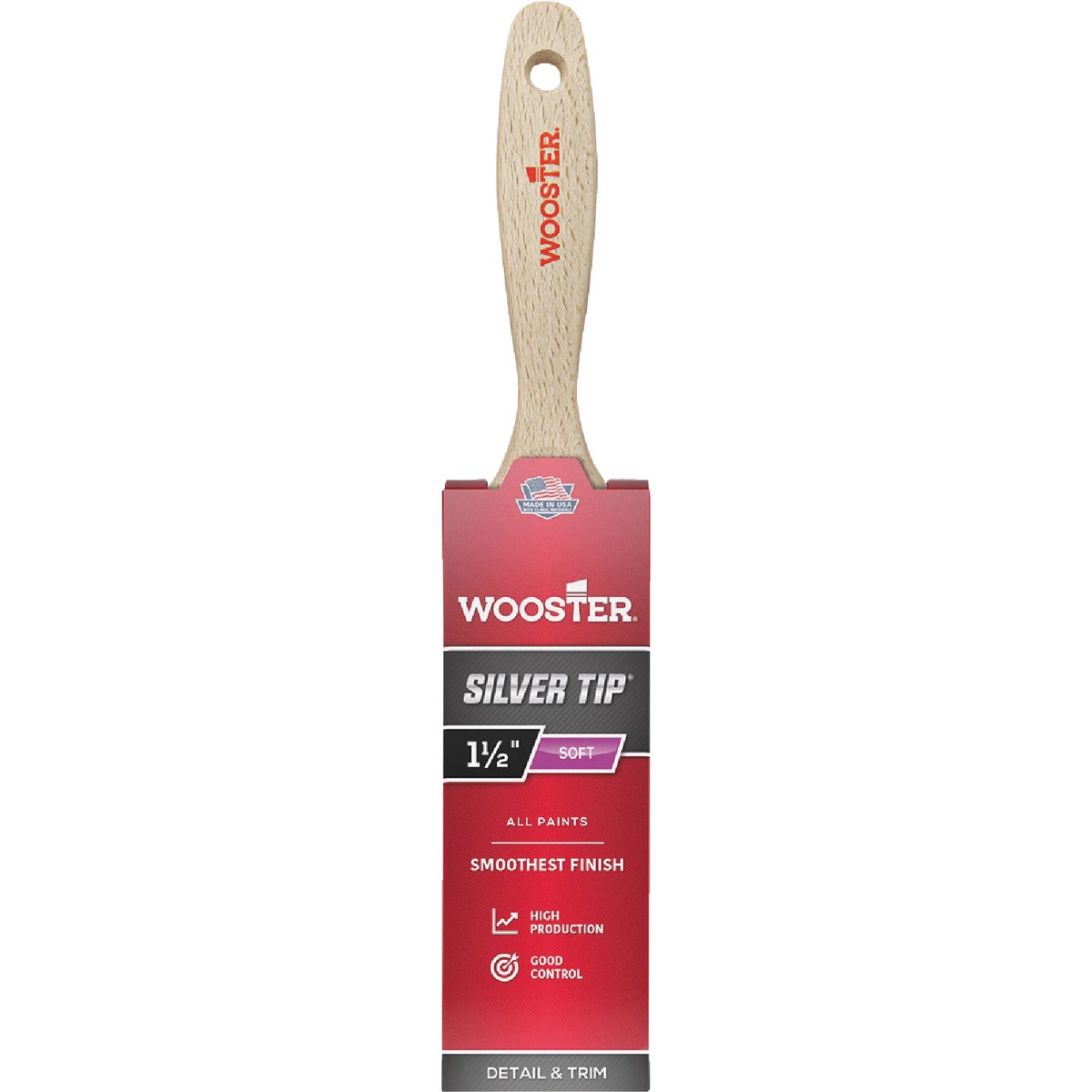 Wooster SILVER TIP 1-1/2 In. Flat Sash Varnish And Paint Brush Image 1
