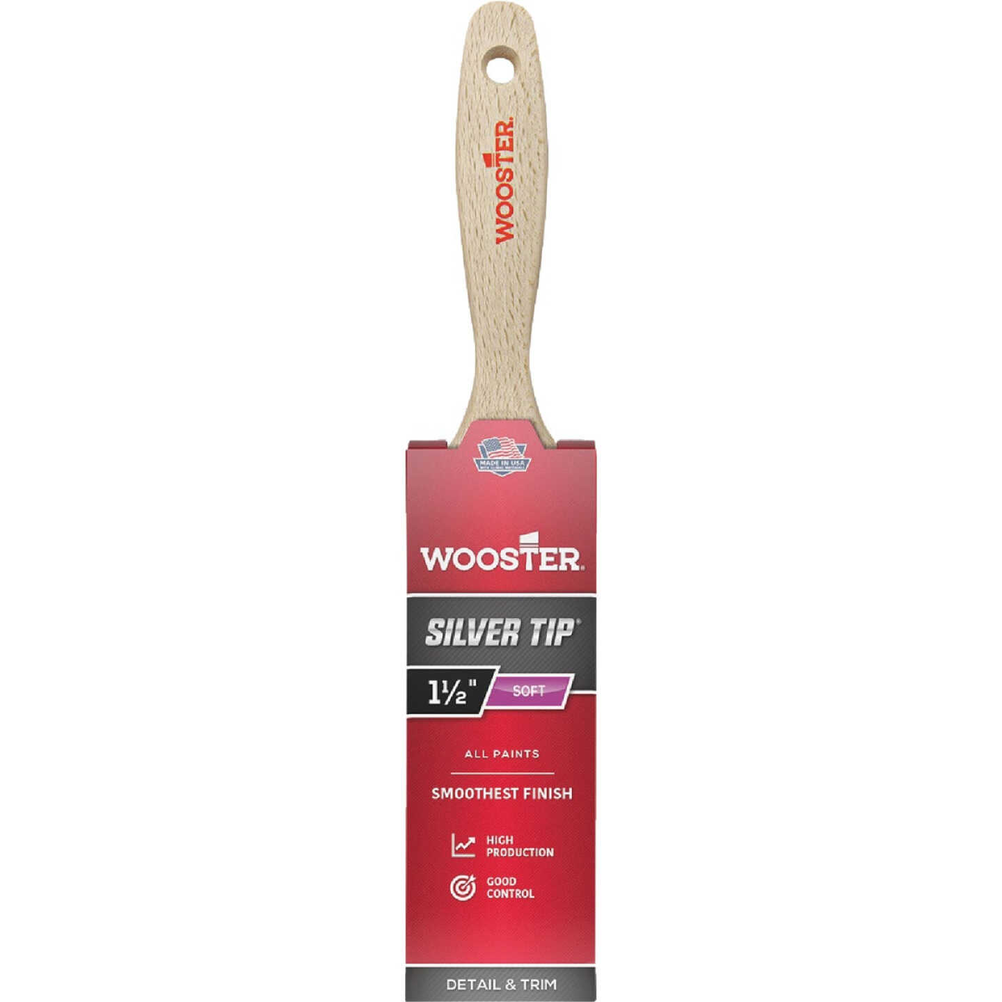 Wooster SILVER TIP 1-1/2 In. Flat Sash Varnish And Paint Brush Image 1