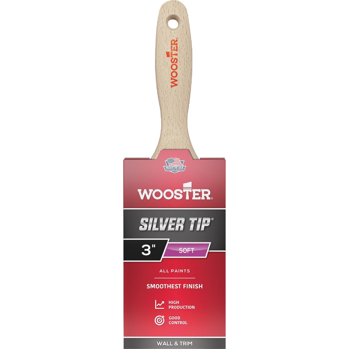 Wooster SILVER TIP 3 In. Flat Varnish And Paint Brush Image 1