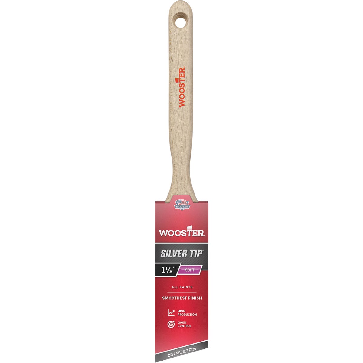 Wooster SILVER TIP 1-1/2 In. Chisel Trim Angle Sash Paint Brush Image 1
