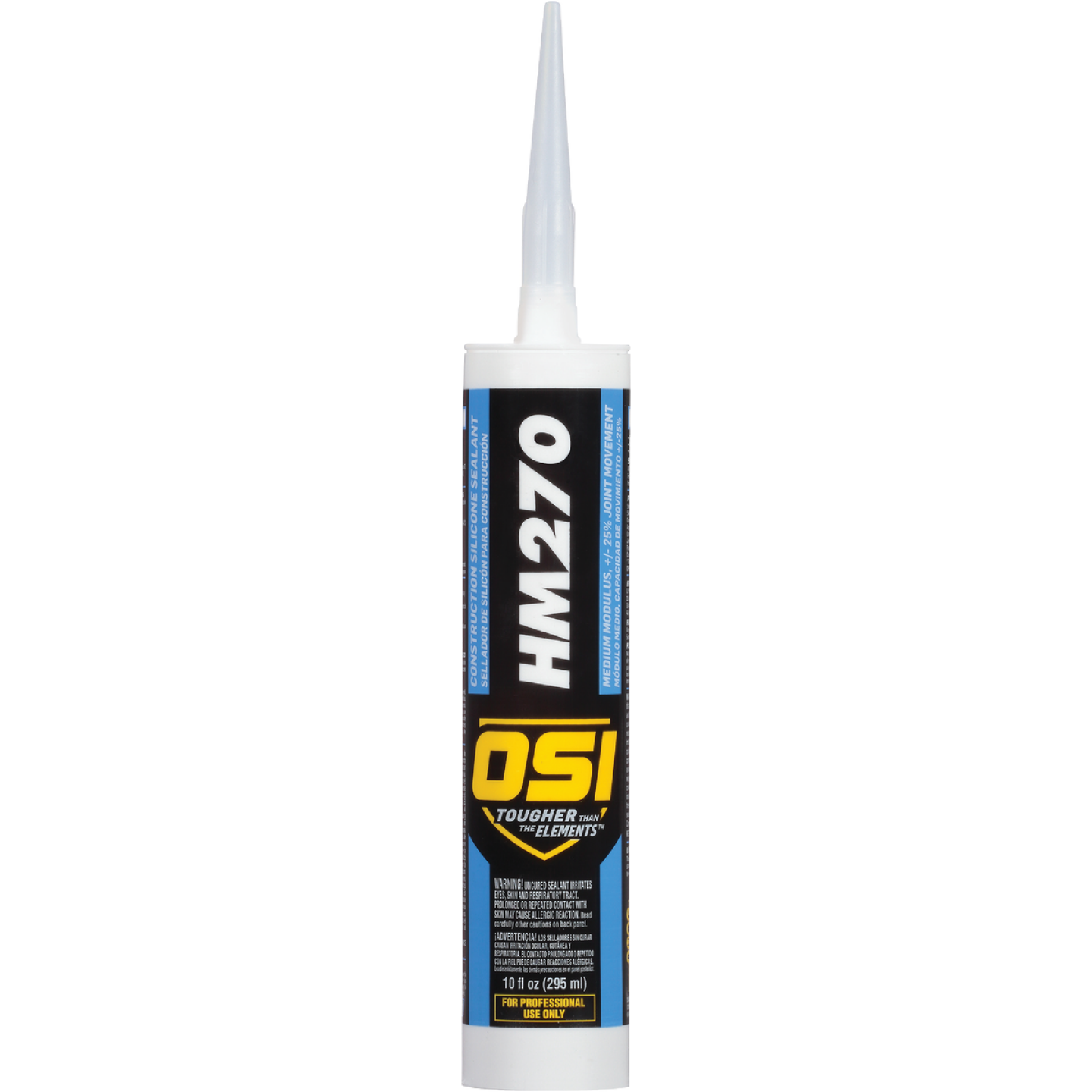 OSI HM-270 10 Oz. Clear 100% Silicone Construction Sealant Image 1