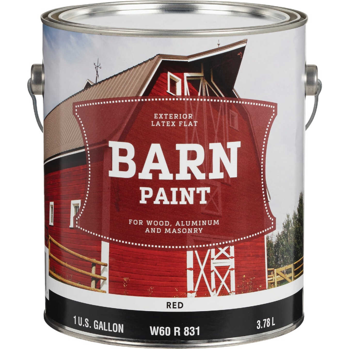Do it Best Latex Flat Exterior Barn Paint, Red, 1 Gal. Image 1